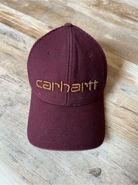 Carhartt Maroon and Black Interior Logo Cap